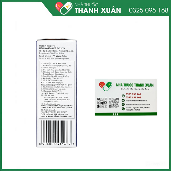 COLICARE Drops điều trị các triệu chứng đầy bụng, chướng bụng